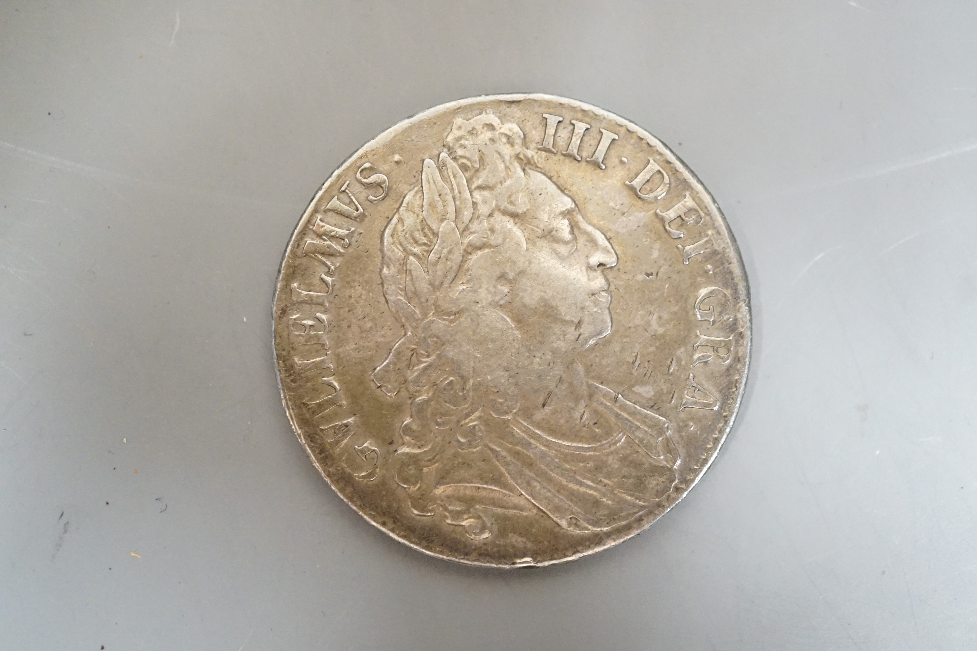 A William III crown, 1695, F or better